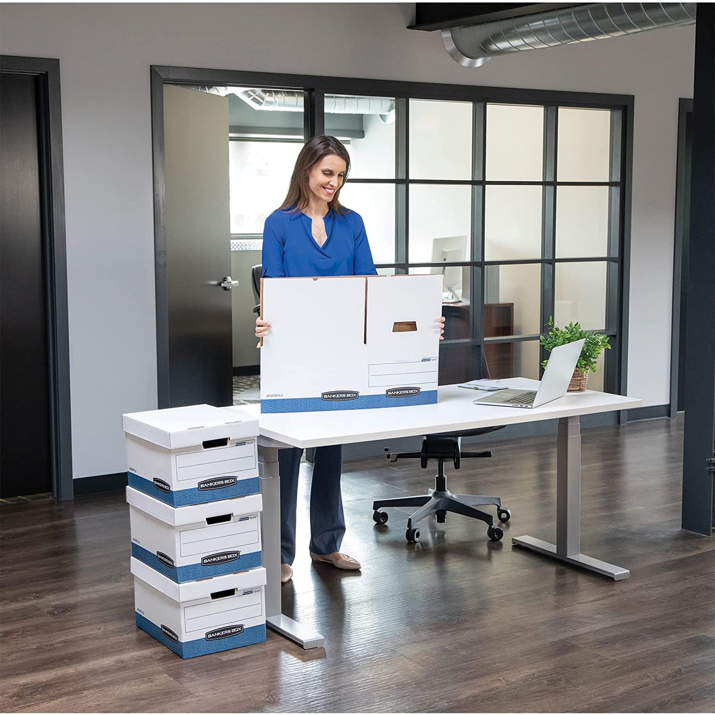 STOR/FILE Medium-Duty Storage Boxes, Fastfold, Lift-Off Lid, Letter/Legal, Value Pack of 30 (0076316)